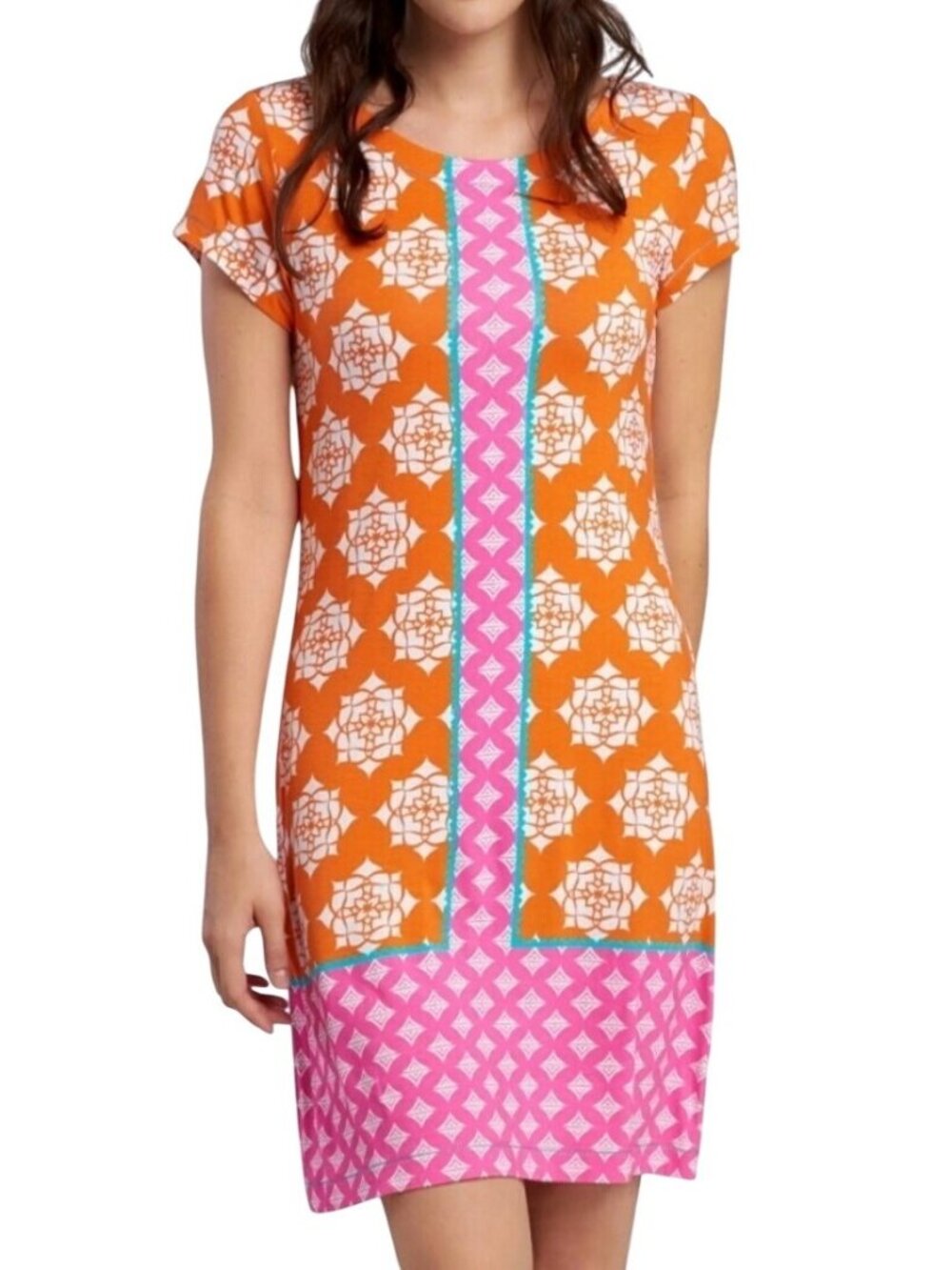 Hatley Floral Orange and Pink Dress
